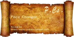 Pecz Csongor névjegykártya