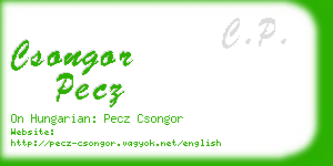 csongor pecz business card